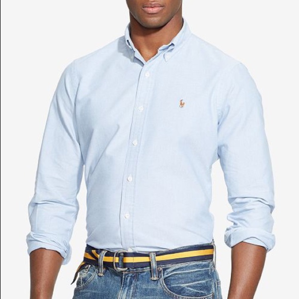 [NWT] Polo Ralph Lauren Solid Blue Oxford Shirt